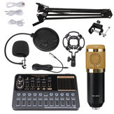 Paquete de micrófono de condensador BM-800 con kit de micrófono V10X Pro con tarjeta de sonido Bluetooth multifuncional