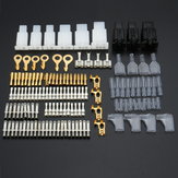 Kit de reparação de terminais de latão para conectores macho e fêmea em chapa de estanho, chicote de fios para automóvel e motocicleta