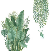 Wandaufkleber DIY grüne Blätter Pflanze Tapete Home Schlafzimmer Dekor für Home Office