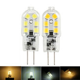 مصباح LED بقوة 2 واط قابل للتعتيم G4 SMD2835 أبيض دافئ أبيض نقي 12 لمبة تعمل بالتيار المستمر 12 فولت