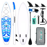FunWater Надувной ультралегкий (17,6 фунтов) доска для серфинга на стойках для различных уровней мастерства, все включено с доской для серфинга на стойках, регулируемой веслой, насосом, рюкзаком для путешествия, ремнем, водонепроницаемой сумкой SUPFW02A