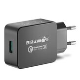 [Qualcomm Certifié] Blitzwolf® QC3.0 18W Chargeur USB Adaptateur UE avec Power3S et Charge Rapide 3.0 Technologie