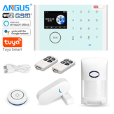 ANGUS CS118 Tuya WIFI Hausalarm Sicherheitssystem App Control Kompatibel mit Alexa Wireless Einbruchsalarm Typ A.