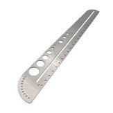 AOTDDOR Multifunction Ruler Stainless Steel Compasses Protractor Hexagon Ruler Scale Tool