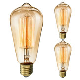3PCS KINGSO 220V 40W E27 Lâmpada Vintage Edison ST64 Nostalgia Filament Bulbs