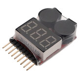 Testatore di Voltaggio di Batteria Monitor Pulsante per 1S-8S Lipo Batteria