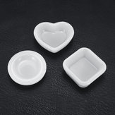 Stampi per colata di resina fai-da-te a forma di cuore, quadrati e rotondi, in silicone trasparente per la produzione di artigianato