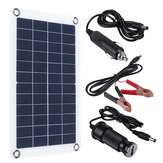 Carregador de Bateria Solar de Painel Solar Monocristalino de 30W 12V Trickle Portátil para Carro Van Lancha Caravana Barraca
