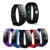 Bakeey QS90 0.96inch OLED Heart Rate Blood Pressure Monitor Pedometer Message Show Smart Bracelet