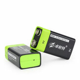 2PCS ZNTER S19 9V 400mAh USB Rechargeable 9V Lipo Battery