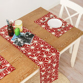 Caminho de mesa retangular nórdico-americano para chá, toalha de mesa moderna, bandeiras, decoração de casa