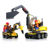 KAZI Építőelemek Kotrógép oktatási ajándék #6092 Fidget Toys 192db  
