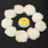 Pad 11pcs 3 pollici di lana lucidatura e lucidatura set pad per auto lucidatrice