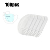 100Pcs 3-Layers Masks Disposable Pads PM2.5 Filter Mat Anti Dust Haze Breathable Mouth Face Mask Replacement Gasket