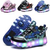 Nouvelles chaussures de sport à roulettes 2-en-1 avec roues LED amovibles rechargeables par USB.
