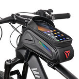 WHEEL UP Fahrradtasche mit Handy-Tasche, TPU-Touchscreen, sieben reflektierenden Farben, großem wasserdichtem Top-Tube-Beutel, Satteltasche für Fahrräder, Fahrradausrüstung