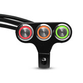 22mm أفقي قفل تشغيل/إيقاف مفتاح LED لحظي مقاوم للماء ضباب المصباح الأمامي تثبيت على مقود الدراجة النارية