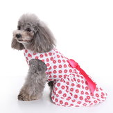 Vintage Pink Polka Dot Dog Dress for Pet Clothes Vest Shirts
