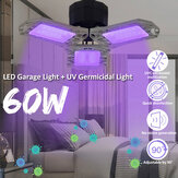 Λαμπτήρας LED UVC υπεριώδης απολυμαντική λάμπα για γκαράζ ή οροφής E27 Δύο χρήσεις 60W