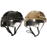 Taktisk Airsoft Paintball SWAT Krigsspil Beskyttende Hurtig Hjelm med Goggle