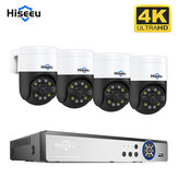 Σύστημα κάμερας επιτήρησης Hiseeu 16CH NVR 4MP/8MP PoE PTZ με χρωματική νυχτερινή όραση, διπλής κατεύθυνσης ήχου, ανίχνευση ανθρώπων και εξωτερική κάμερα IP για ασφάλεια του σπιτιού