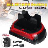 USB 2.0 HDD dokkoló állomás 2 portos külső merevlemez-kártya SATA IDE kártyaolvasó