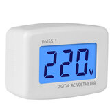 AC 220V Digital Voltmeter EU Plug Volt Meter Socket Voltage Tester LCD Display Voltage Meter Wall Flat Voltage Meter