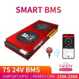 DALY BMS 7S 24V 150A 200A 250A 3.7V 18650 ذكية BMS بلوتوث 485 إلى جهاز USB CAN NTC UART Software لوحة حماية بطارية ليثيوم أيون BMS