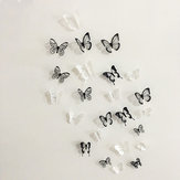Miico 18Pcs 3D черный белый бабочка стены стикер холодильник Магнит Главная декор наклейки Art Applique