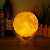 12cm 3D Magical Two Tone Moon Table Đèn USB Sạc Luna LED Đèn ngủ cảm ứng cảm ứng Quà tặng