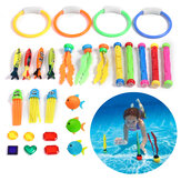 34PCS Children's Swimming Toy Diving Ring Seaweed Diving Stick Water Throwing Toys Summer Game Swimming Pool Toys