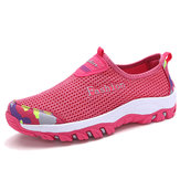 Women Soft Slip On Casual Sport Mesh Breathable Flat Shoes