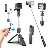 Bakeey L02 Bluetooth Selfie Stick tout en One Trépied Pliable & Monopodes Éclairage Télécommande pour Smartphones et Caméras d'Action Sportives