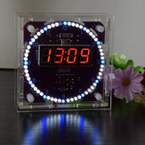 Geekcreit® Fourth Generation DIY EC1838B DS3231 Light Control Rotation LED Electronic Clock Kit Music Alarm Clock With Housing