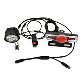 Állítható kerékpárvilágító készlet fényszóróval, irányjelzőkkel és figyelmeztető LED hátsó lámpával egyéni vezérlőkapcsolóval Bafang BBS01/BBS02/HD-hez.