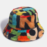 Unisex Coniglio Capelli Cappello a secchiello con visiera alla moda per esterno casual con numero di colore a contrasto