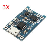 3Pcs USB Lithium Battery Charger Module With Charging And Protection