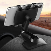 Sunisun Universal 360 ° Painel giratório do carro Visor do sol Espelho retrovisor Suporte para telefone móvel Suporte para dispositivos de 3-7 polegadas