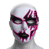 Masques lumineux LED Halloween pour soirées à thème, apportent de la lumière sur la piste de danse pour la fête d'Halloween et les costumes de cosplay