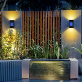 2 piezas 6LED luz solar de pared iluminación al aire libre patio escalera paisaje lámparas decorativas impermeable