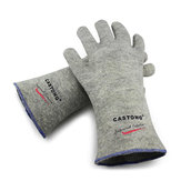 CASTONG 300 Degree Industrial Heating Gloves High Temperature Fire Gloves Fireproof Working Gloves