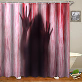 71 '' blutige Halloween-Hände 3D gedrucktes Badezimmer-Duschvorhang-Dekor mit 12 Haken