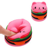 Squishy Pink Katze Burger Langsam steigende Soft Animal Collection Geschenk Soft Spielzeug