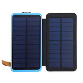 Solar Power Bank LED világítás 20000mAh napelemes töltő Dual USB portok Összecsukható napelemek SOS mód