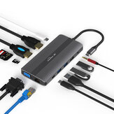 BlueendlesHP1201マルチポートハブUSB-CType C USBアダプターハブ、1 * DP / 1 * HDMI / 1 * VGA / 1 * RJ45 / 1 * SD / 1 * TF / 3 * USB3.0 / 1 * USC-C（Type-C ）/ 1 * 3.5mmオーディオ/ 1 * PD USB-C