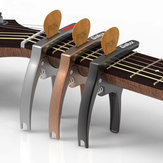 Galux 3in1 Capo de metal de zinco para violões acústicos e elétricos (com suporte para palhetas), ukulele, bandolim, banjo, acessórios para violão clássico
