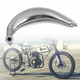 Хромированный глушитель выхлопной трубы для двигателя велосипеда на 80cc, 66cc и 49cc с мотором велосипеда, аксессуары для велосипеда