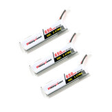 3 PCS Batterie Happymodel 1S 3,8V 650mAh 30C Lipo Lihv avec connecteur PH2.0 pour drone de course FPV Moblite7 RC