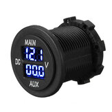 12V 24V AUX Haupt-LED Digital-Doppelspannungsmesser Voltmeter Batterieüberwachungspanel