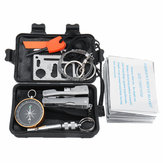 8 em 1 SOS kit de equipamentos de sobrevivência de emergência tático ferramentas de caça com armazenamento à prova d'água Caixa